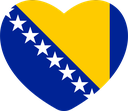 The Flag of Bosnia and Herzegovina Heart