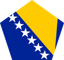 The Flag of Bosnia and Herzegovina Pentagon