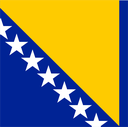 The Flag of Bosnia and Herzegovina Square