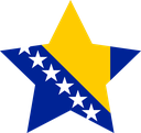 The Flag of Bosnia and Herzegovina Star