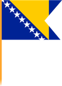 The Flag of Bosnia and Herzegovina V Cut