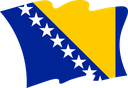 The Flag of Bosnia and Herzegovina Wavy II