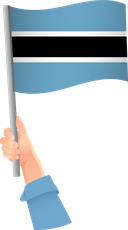 The Flag of Botswana Handheld
