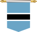 The Flag of Botswana Hanging Banner III
