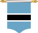 The Flag of Botswana Hanging Banner I