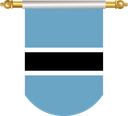 The Flag of Botswana Hanging Banner II