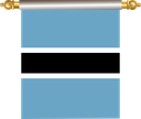 The Flag of Botswana Hanging Banner IV
