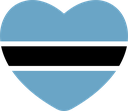 The Flag of Botswana Heart