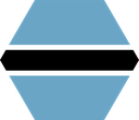 The Flag of Botswana Hexagon I
