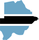 The Flag of Botswana Map
