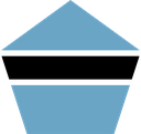 The Flag of Botswana Pentagon