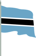 The Flag of Botswana Pole Flag II