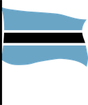 The Flag of Botswana Pole Flag III