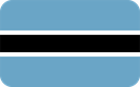 The Flag of Botswana Rounded Rectangle