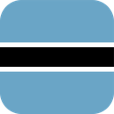 The Flag of Botswana Rounded Square