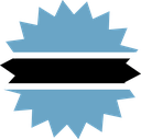 The Flag of Botswana Star Burst