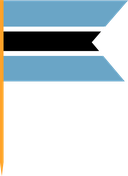 The Flag of Botswana V Cut