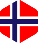 The Flag of Bouvet Island Rounded Hexagon