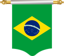 The Flag of Brazil Hanging Banner I