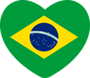 The Flag of Brazil Heart