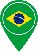 The Flag of Brazil Map Pin