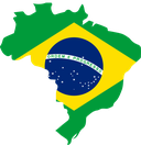 The Flag of Brazil Map