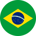 The Flag of Brazil Round