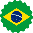 The Flag of Brazil Scallop Circle
