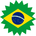 The Flag of Brazil Star Burst