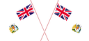 The Flag of British Antarctic Territory Crossed Flags