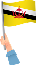 The Flag of Brunei Handheld