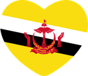 The Flag of Brunei Heart