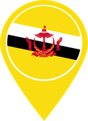 The Flag of Brunei Map Pin