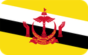 The Flag of Brunei Rounded Rectangle