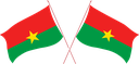 The Flag of Burkina Faso Crossed Flags