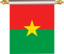 The Flag of Burkina Faso Hanging Banner IV