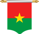 The Flag of Burkina Faso Hanging Banner I