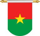 The Flag of Burkina Faso Hanging Banner II