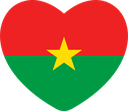 The Flag of Burkina Faso Heart
