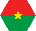 The Flag of Burkina Faso Hexagon I