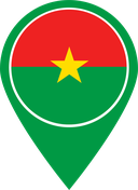 The Flag of Burkina Faso Map Pin