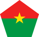 The Flag of Burkina Faso Pentagon