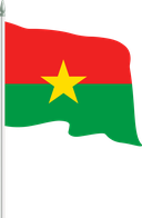 The Flag of Burkina Faso Pole Flag II