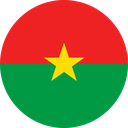 The Flag of Burkina Faso Round