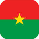 The Flag of Burkina Faso Rounded Square