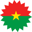 The Flag of Burkina Faso Star Burst