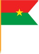 The Flag of Burkina Faso V Cut