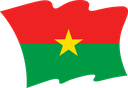 The Flag of Burkina Faso Wavy II
