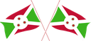 The Flag of Burundi Crossed Flags