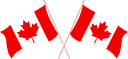 The Flag of Canada Crossed Flags